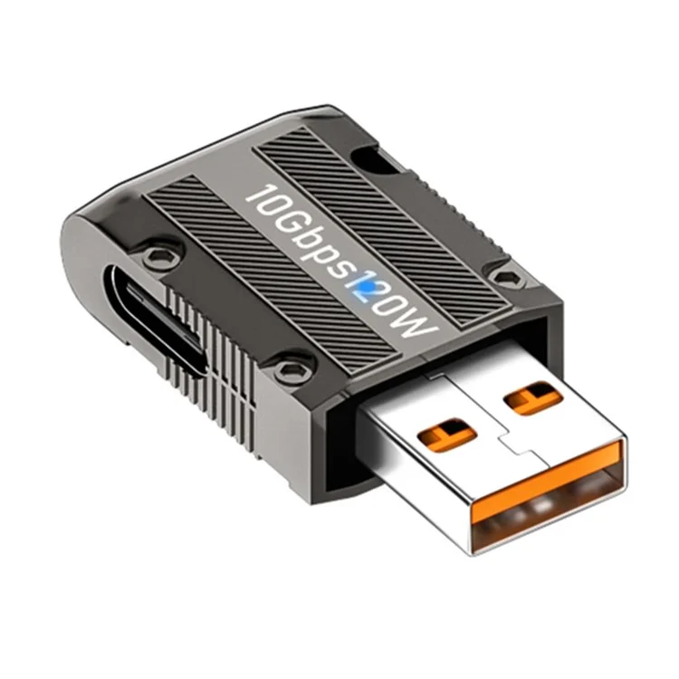 10Gbps Data Transmission 120W USB 3.1 Gen2 to Type-C Converter Straight Adapter