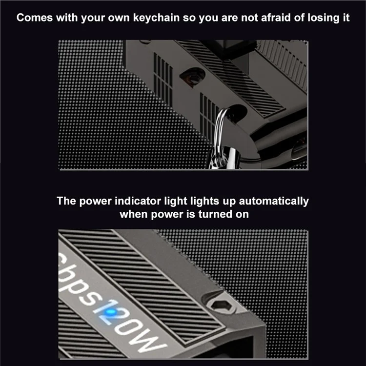 10Gbps Data Transmission 120W USB 3.1 Gen2 to Type-C Converter Straight Adapter