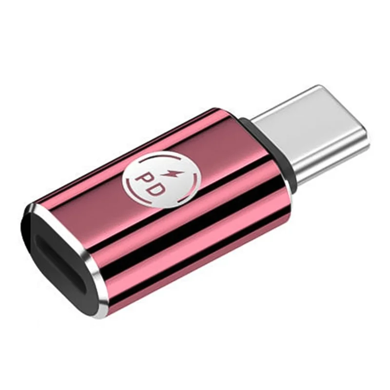 PD 27W Type-C Male to iP 8-Pin Female Fast Data Transmission Adapter for Iphone, Ipad, MacBook - Red