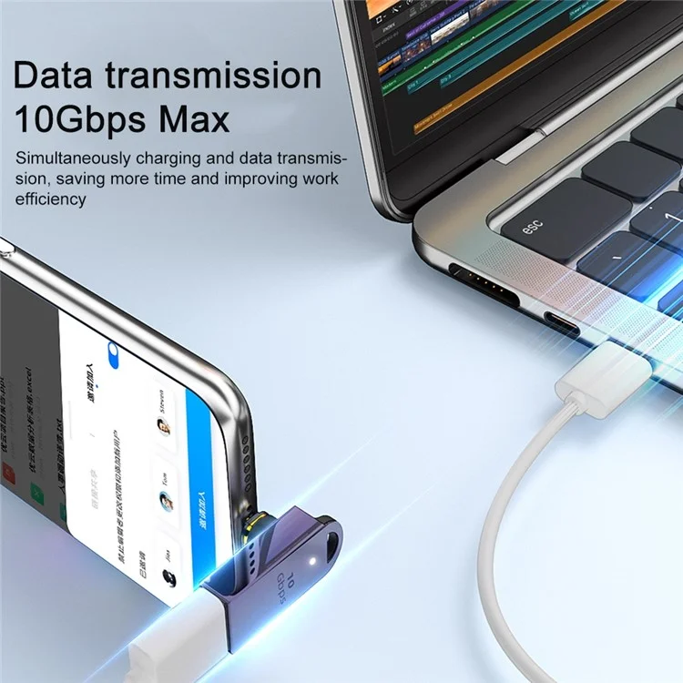 10Гбит/с Type-C to USB Male to Female Magnetic Converter Mini OTG Adapter