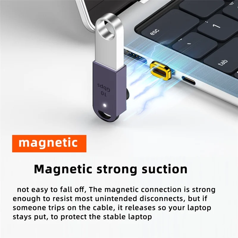 UC-028-AFU Magnetic Connector 10Gbps Type C Male to USB3.0 Female 90 Degree Up Down Angled OTG Data Adapter