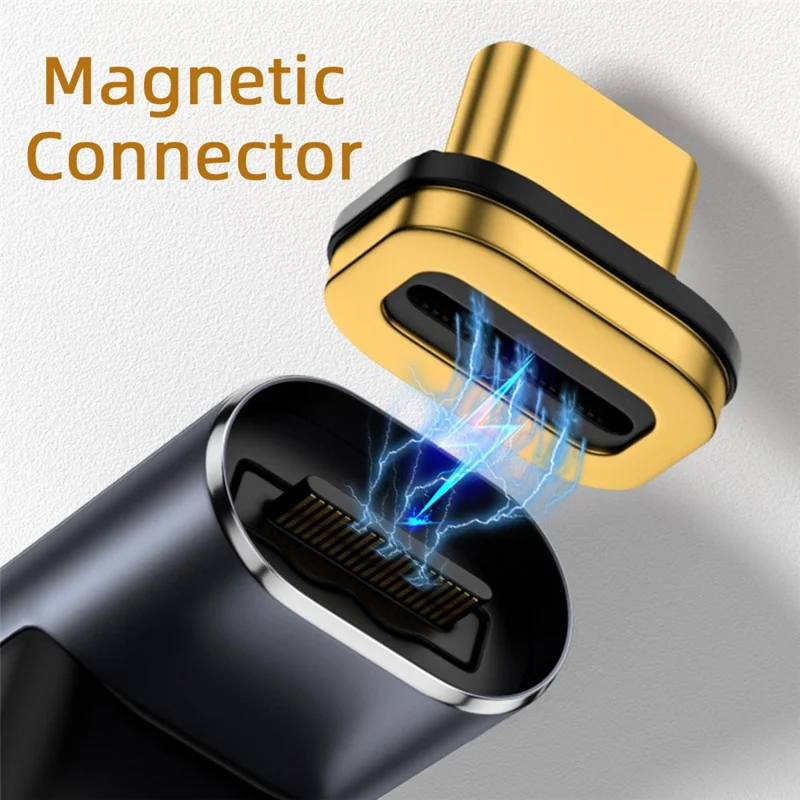UC-028-AFU Magnetic Connector 10Gbps Type C Male to USB3.0 Female 90 Degree Up Down Angled OTG Data Adapter