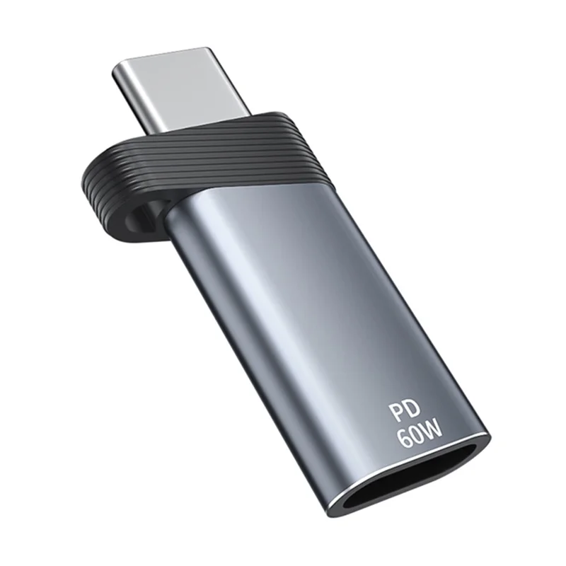 ADS-615 PD 60W Fast Charging Type-C Male to iP Female Adapter Cell Phone Converter for iPhone, MacBook - Grey