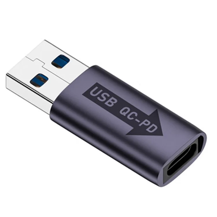 AM / CF-OC-PD USB-A QC3.1 zu Type-C PD Konverter-Adapter mit 10Gbps Datenübertragung - Blau