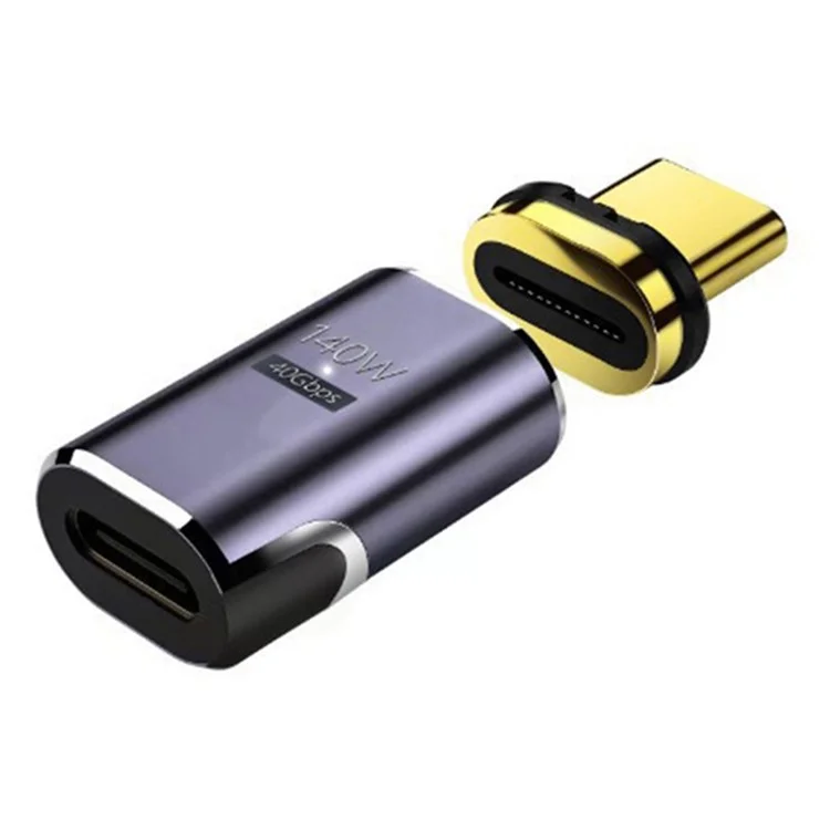 140W 5A Magnetic USB4 Type-C Straight Converter 8K 60Hz 40Gbps OTG Adapter