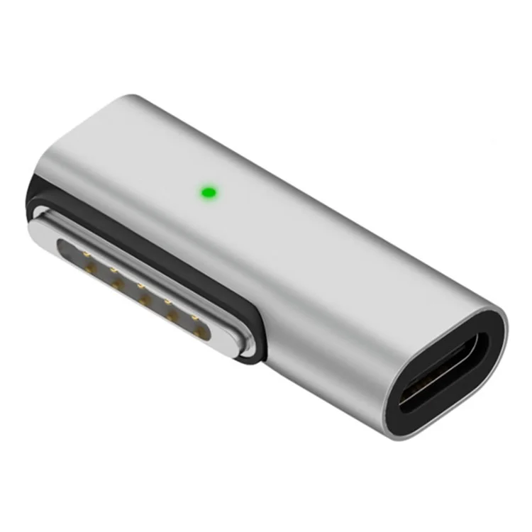 Bend Lateral USB-C a Magnetic 3 Adaptador Right Ángulo Right PD 140W Convertidor de Carga Compatible Con MacBook