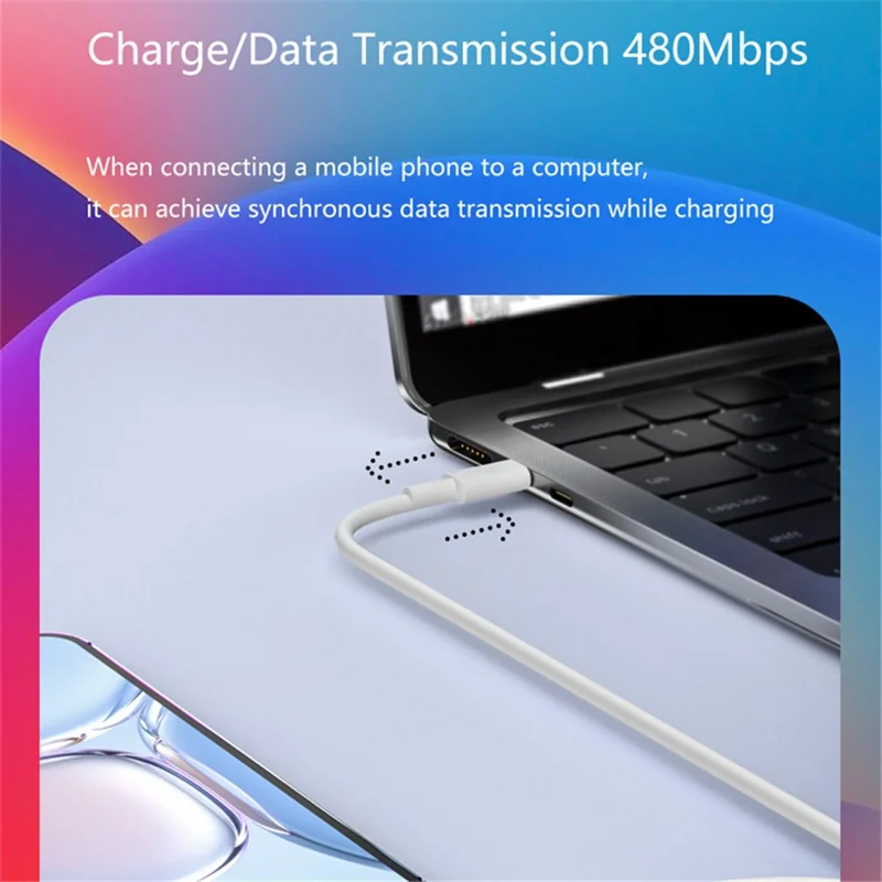 Adattatore USB-C di tipo C maschio a 8 pin femmina PD 35W Ricarica rapida Trasferimento dati Convertitore - Bianco
