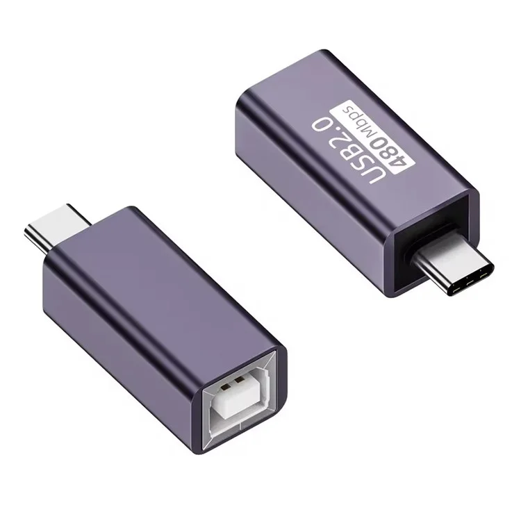 Usb-b-frau Zum Usb-c-konverter-adapter 480 Mbit / s Datenübertragungsanschluss Für Elektrisches Klavier / Drucker