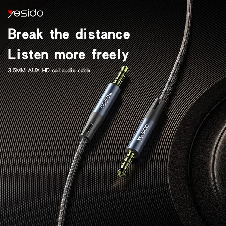 YESIDO YAU43 Cable de Extensión de Auriculares de 3,5 mm 1 m AUX Macho a Macho
