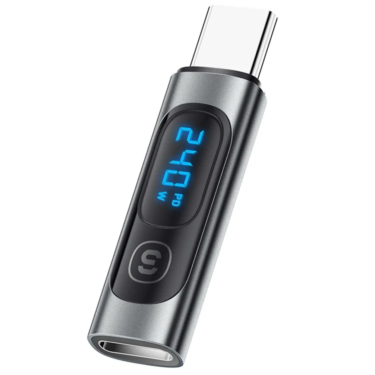 ESSAGER Type-C Male to Type-C Female 240W Type C Power Meter Tester with Digital Display