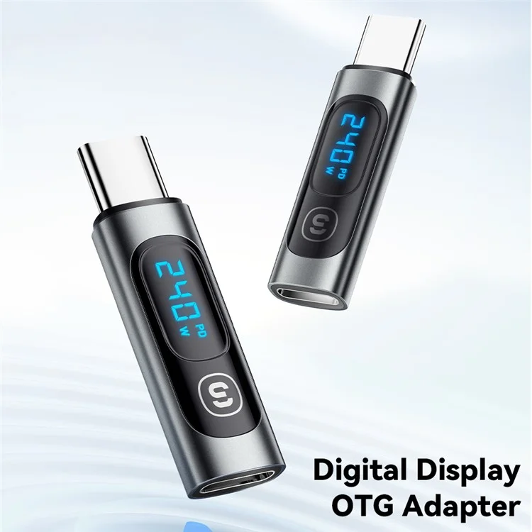ESSAGER Type-C Male to Type-C Female 240W Type C Power Meter Tester with Digital Display