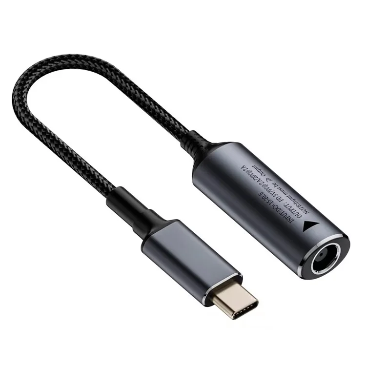 Adaptador Laptop 140W Cabo Carregador Tipo-C Macho para Fêmea DC 5V / 9V / 20V 7.4x5.0mm