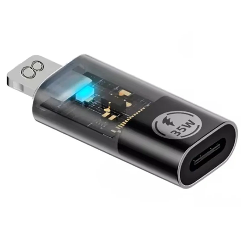 8 Pin Male to Type-C Female PD 35W Fast Charging Adapter Support Data Transmission