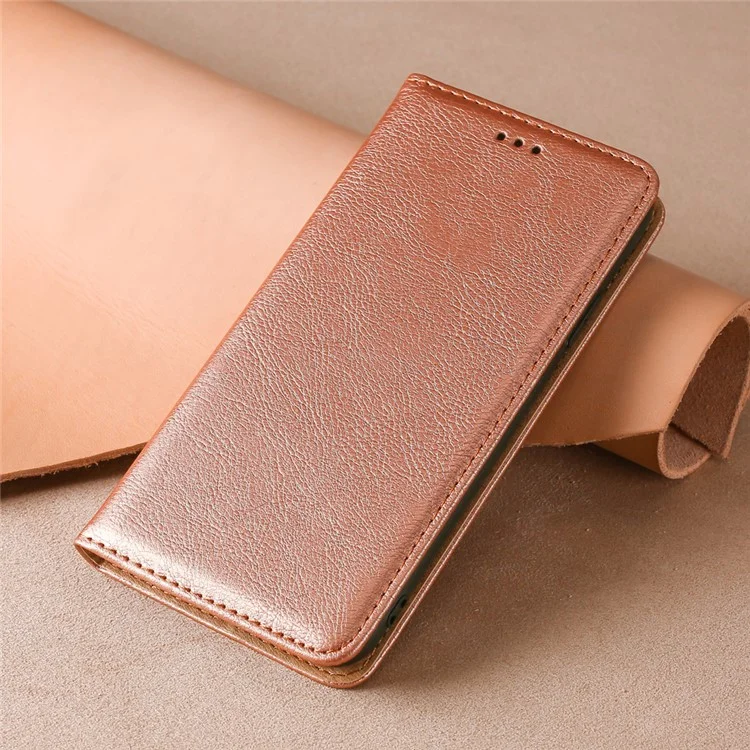 Billetera Soporte de Piel Absorbida Automáticamente para OnePlus Nord N10 5G - Oro Rosa