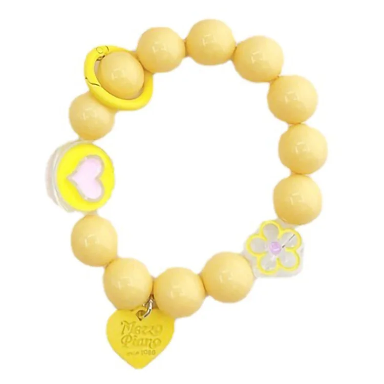 Candy Color Beadered Bracelet Phone Antiplop Hand Chain Love Dear - Желтый