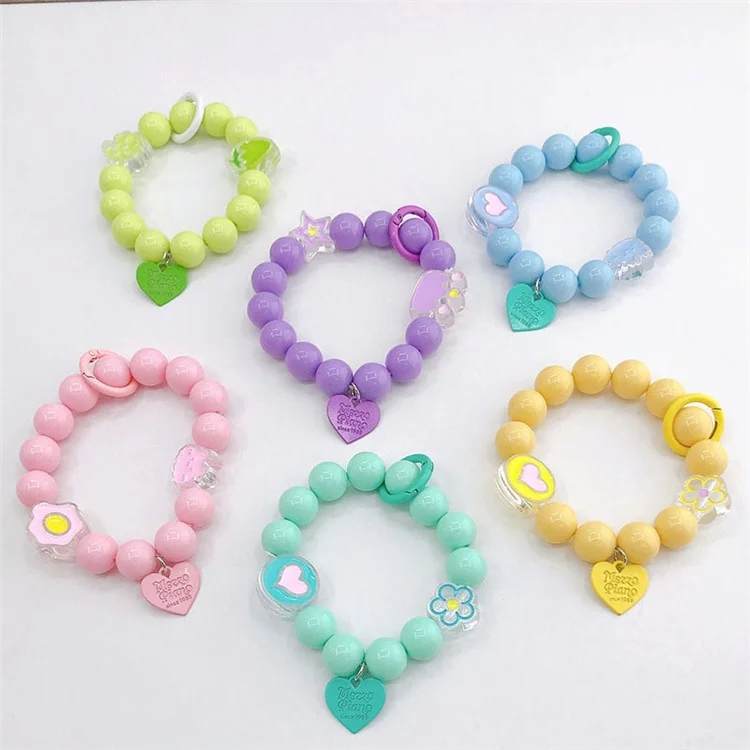 Candy Color Beadered Bracelet Phone Antiplop Hand Chain Love Dear - Желтый