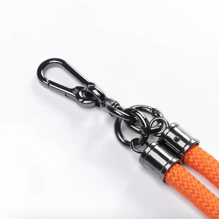 10mm Thicken Neck Shoulder Strap Anti-lost Phone Round Lanyard with Ultra-thin Transparent Patch - Dark Yellow