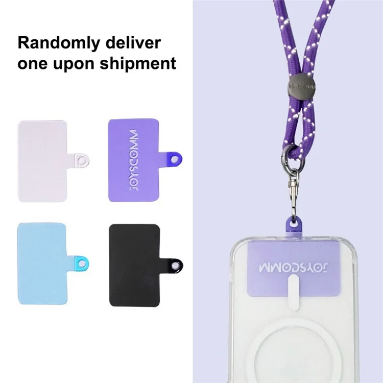 JOYSCOMM Pearl Decor Metal Chain Crossbody Shoulder Strap Phone Neck Lanyard with Tether Tab - White Pearl
