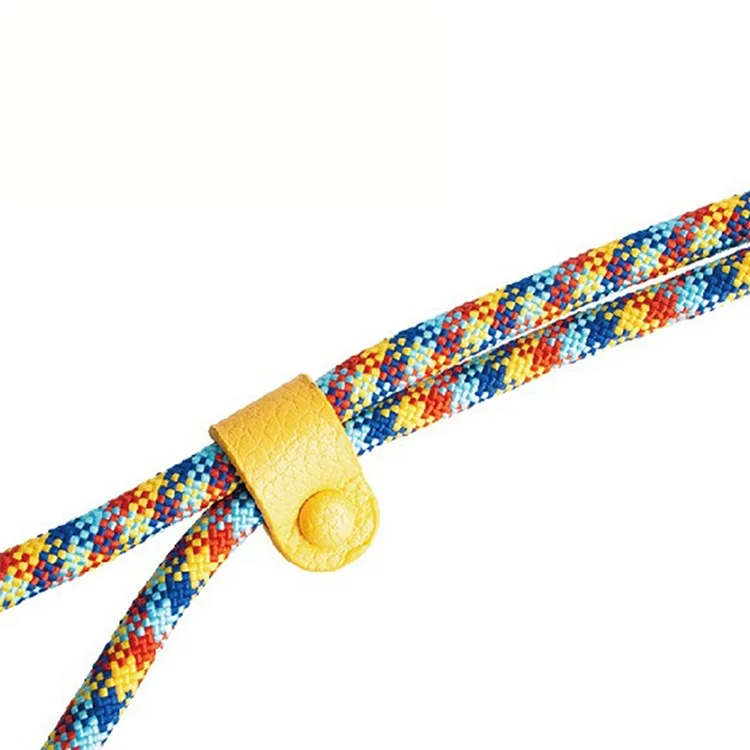 JOYSCOMM JA-Serie 8 mm Polyester-Gewebtes Seil Handy-Halskette, Crossbody-Gurt, Länge: 150 cm - JA0009 Gelb