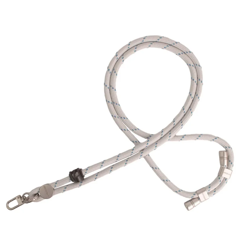 JOYSCOMM JC Series 7mm Reflective Yarn Polyester Woven Rope Phone Neck Lanyard Crossbody Strap - JC0003 Grey