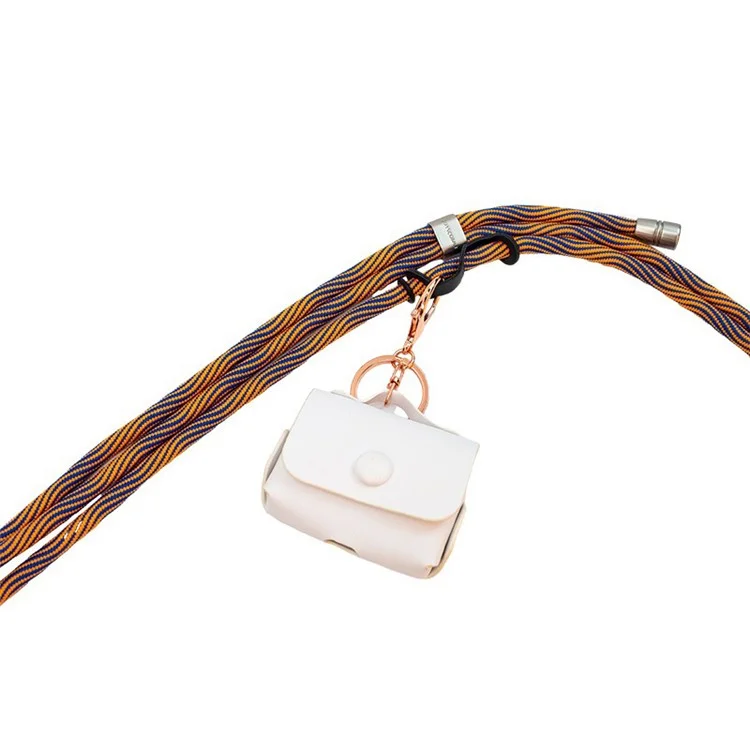 JOYSCOMM JD Series 7mm Dual Color Polyester Gewobenes Seil Telefon Nackenband - JD0004 Grün Weiß