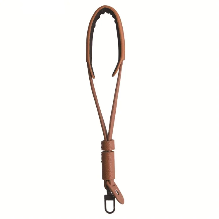 JOYSCOMM SF Series 1CM breiter PU-Leder-Handgelenksgurt, Anti-Verlust-Lanyard-Armband - Braun