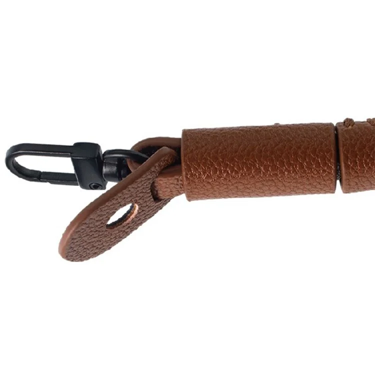 JOYSCOMM SF Series 1CM breiter PU-Leder-Handgelenksgurt, Anti-Verlust-Lanyard-Armband - Braun