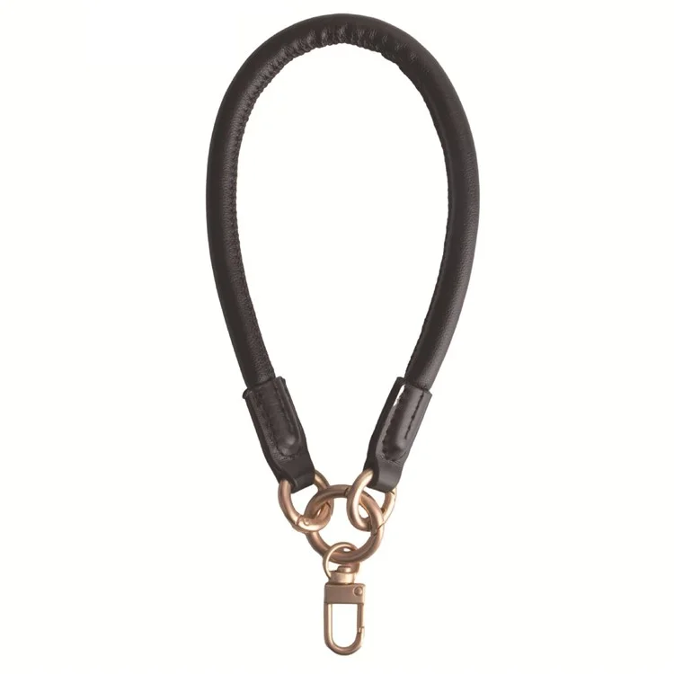 JOYSCOMM SA Series 8mm Wide PU Leder Handy Handgelenkband Anti-Lost Lanyard - Schwarz