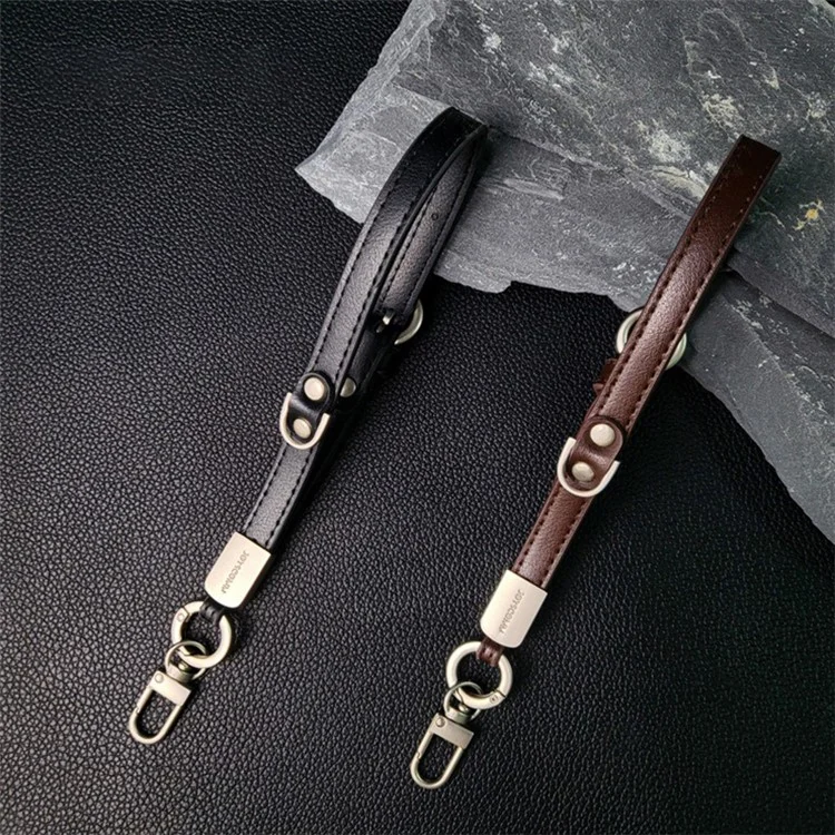 JOYSCOMM SH-Serie Anti-Lost Lanyard Verstellbarer PU-Leder-Handyschlaufe - Schwarz