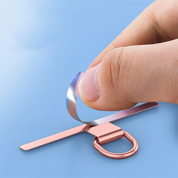 10 Pezzi / Confezione Ultra Slim Phone Tether Tabs per Phone Case Lanyard Anti-Lost Metal Safety Patch con D Buckle - Champagne Gold