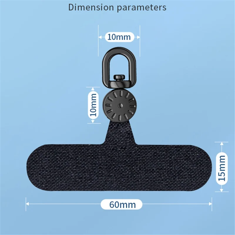Phone Tether Tab Stainless Steel+Oxford Cloth Rotary Patch for Phone Strap Lanyard - Pink