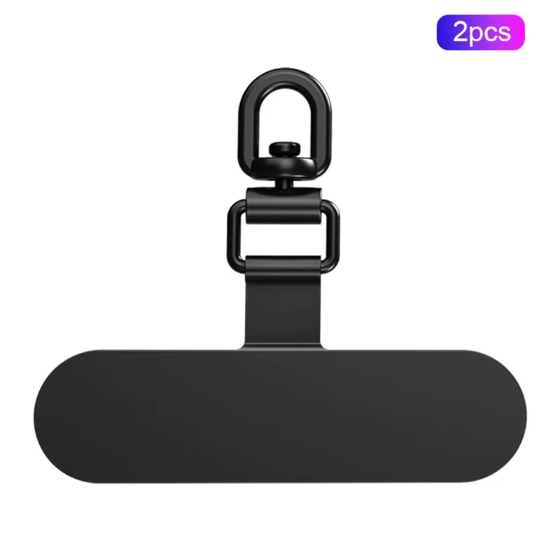 2PCS Rotation Stainless Steel Phone Tether Tab Safety Lanyard Patch Phone Strap Replacement Part - Style A