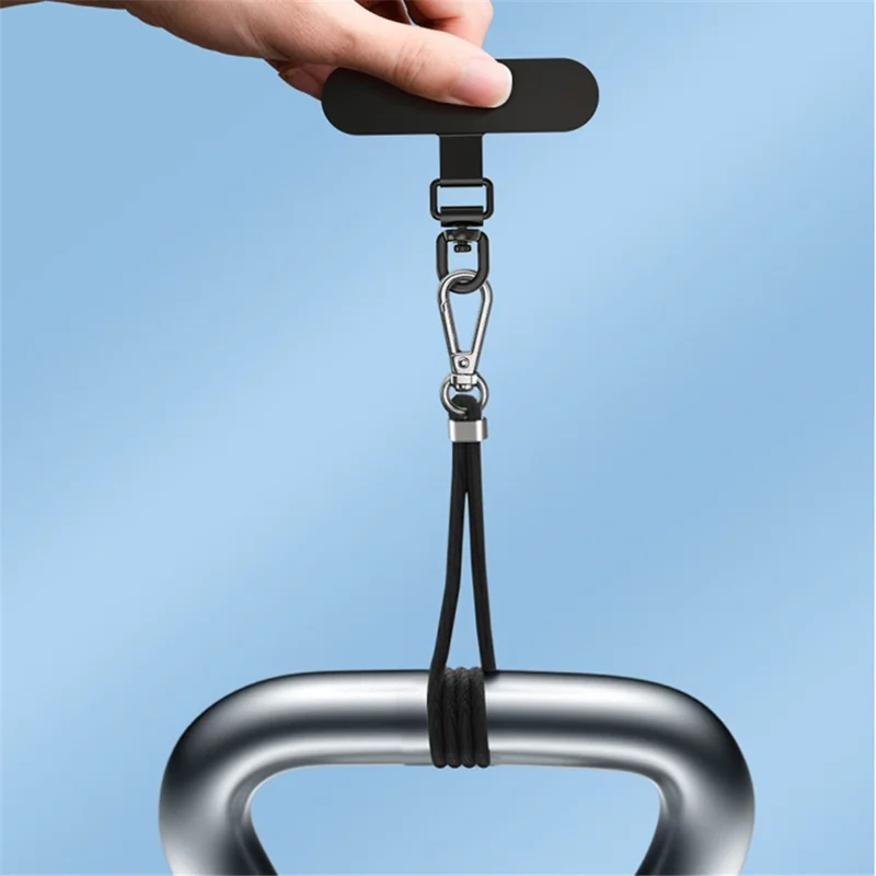 2PCS Rotation Stainless Steel Phone Tether Tab Safety Lanyard Patch Phone Strap Replacement Part - Style A