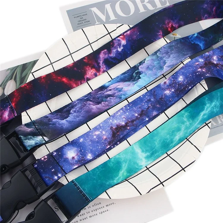 Starry Sky Detachable Lanyard Key Chain Holder Universal Phone Case Neck Strap for ID Card Badge - AL2385