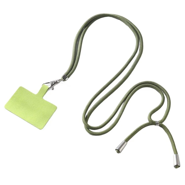 Telefonlanyard, abnehmbar, verstellbar, Polyester-Telefon-Halsband-Schultergurt mit Tether-Tab - Armeegrün