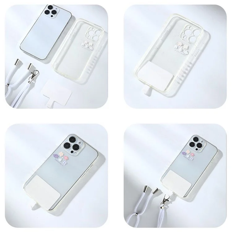 Telefonlanyard, abnehmbar, verstellbar, Polyester-Telefon-Halsband-Schultergurt mit Tether-Tab - Armeegrün