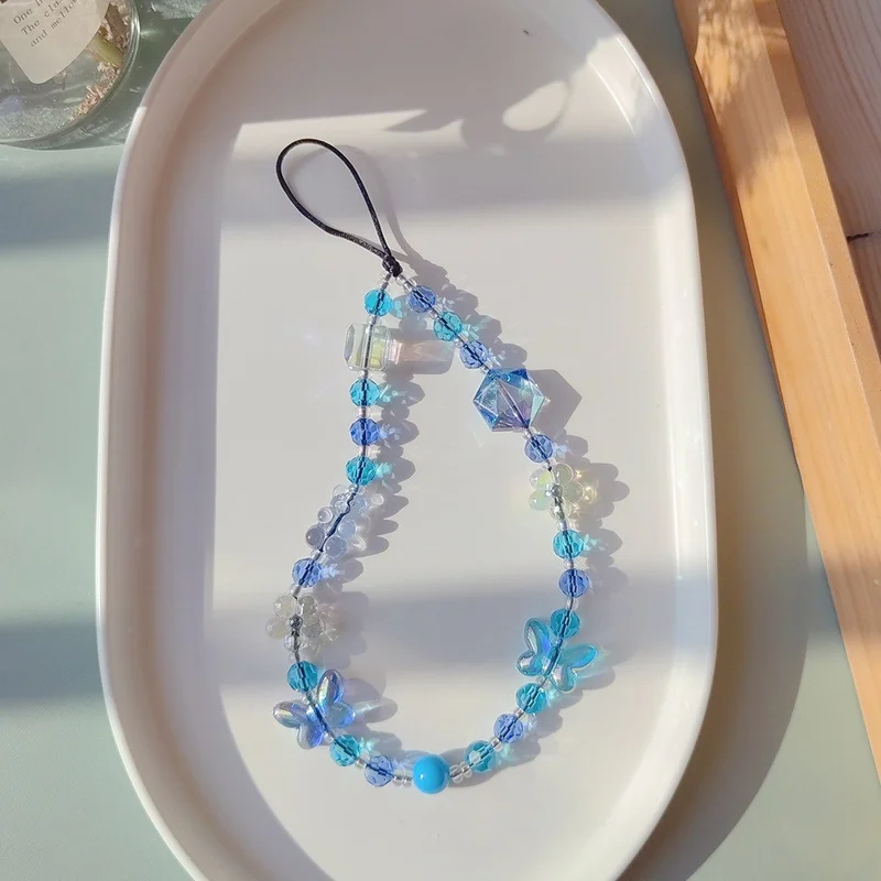 Beaded Phone Charm Strap Avtagbar Telefonkedja Mot Förlust, Längd: 16 cm+5 cm - SJ-A240005A