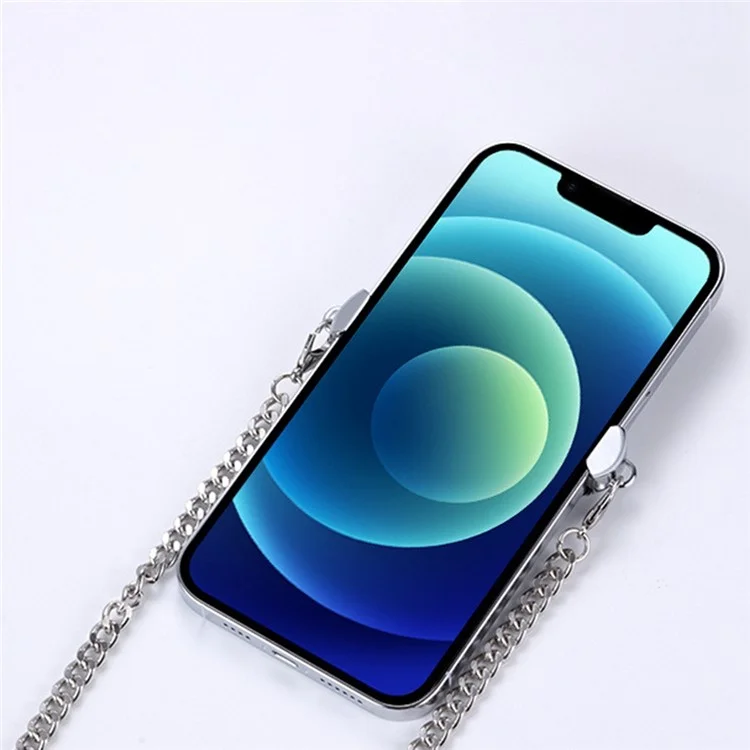Mobile Phone Crossbody Chain with Back Clip for Universal Smart Phones Portable Metal Chain Phone Adjustable Lanyard for Traveling