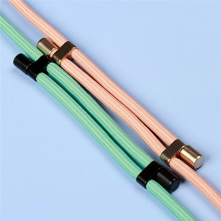 Phone Lanyard Universal Crossbody 6mm Thick Polyester Adjustable Strap with Tether Tab, Total Length: 148cm - Grey+Blue