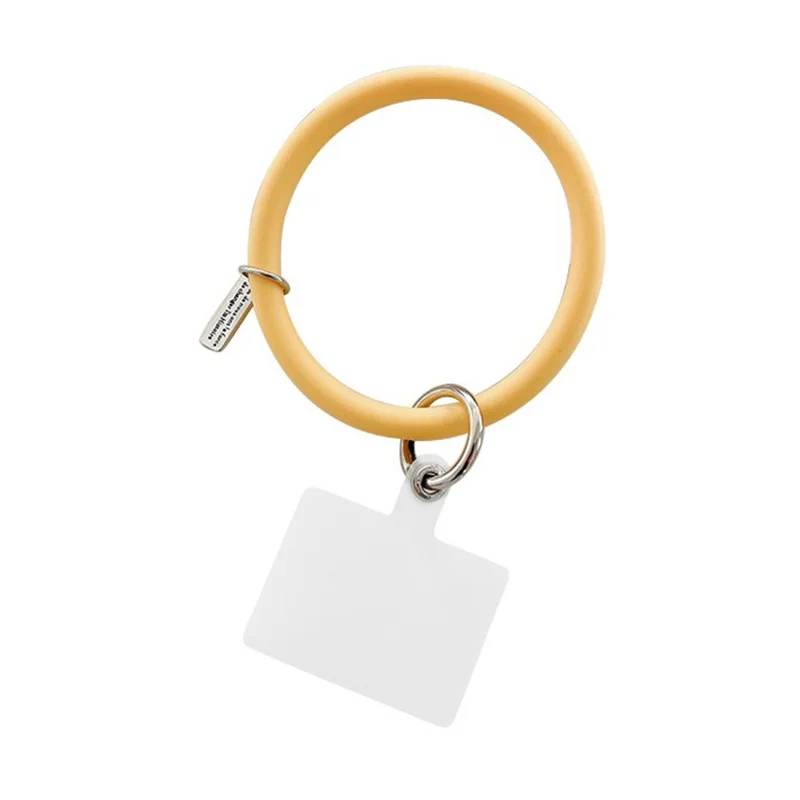 Phone Wrist Ring Strap Silicone Phone Wrist Strap Phone Wristlet with Tether Tab - Yellow