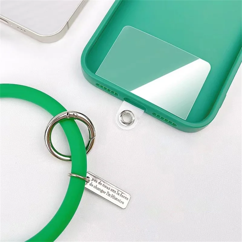 Phone Wrist Ring Strap Silicone Phone Wrist Strap Phone Wristlet with Tether Tab - Yellow