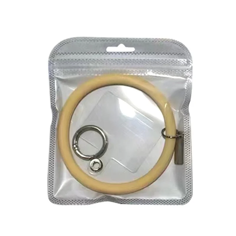 Phone Wrist Ring Strap Silicone Phone Wrist Strap Phone Wristlet with Tether Tab - Yellow