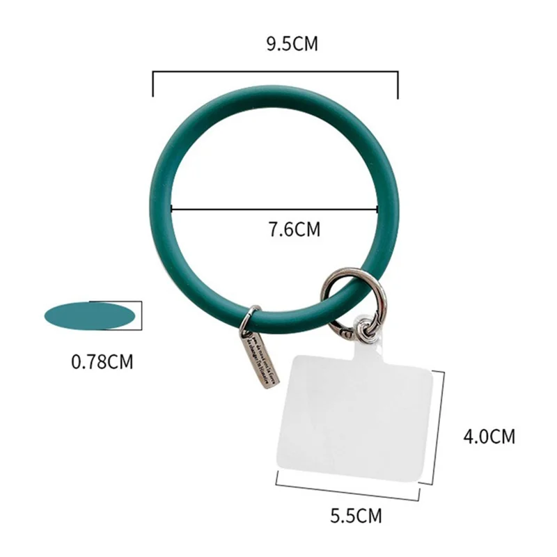 Phone Wrist Ring Strap Silicone Phone Wrist Strap Phone Wristlet with Tether Tab - Yellow
