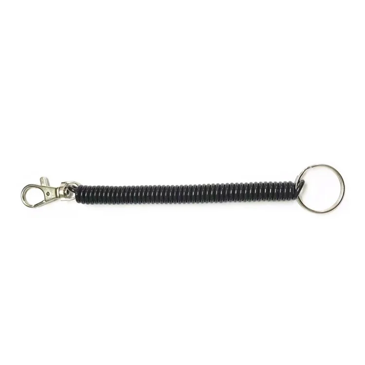 Wrist Keychain Bracelet 12cm Retractable Plastic Anti-Lost Stretch Cord Safety Key Chain