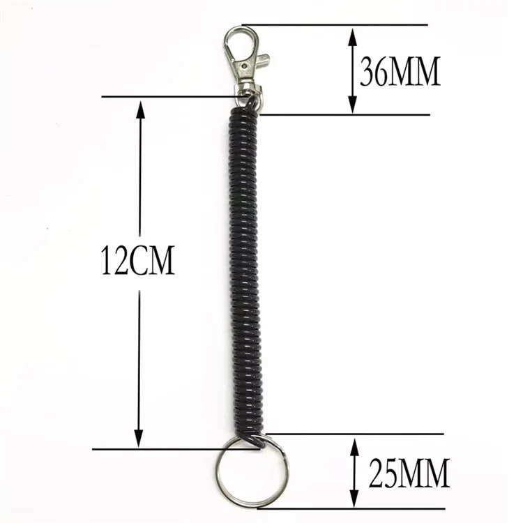 2 Sets Phone Lanyard with Tether Tab 12cm Plasctic Anti Theft Retractable Coil Spring Wristlet Keychain