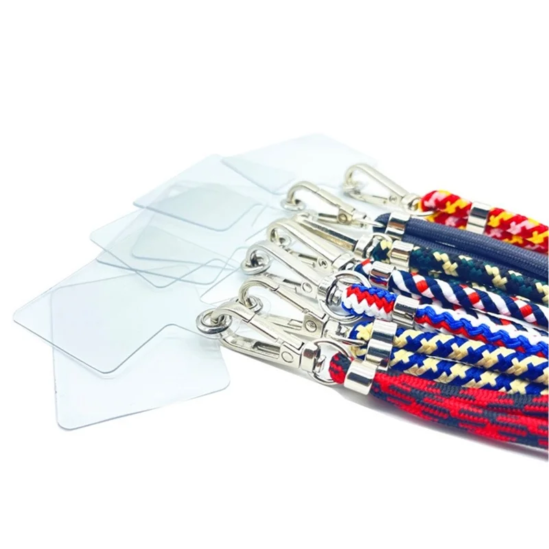 Phone Lanyard 6mm Thick Polyester Adjustable Phone Lanyard Neck Strap with Tether Tab, Total Length: 160cm - Fluorescent Rose
