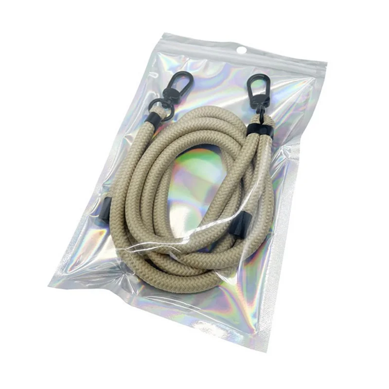 8mm Phone Adjustable Crossbody Strap Dual Buckles Polyester Lanyard, Total Length: 150cm - Sky Blue