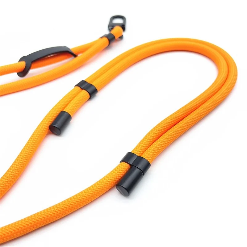 7mm Adjustable Phone Crossbody Strap Polyester Shoulder Strap Lanyard with Tether Tab, Total Length: 150cm - Orange+Green+Pink