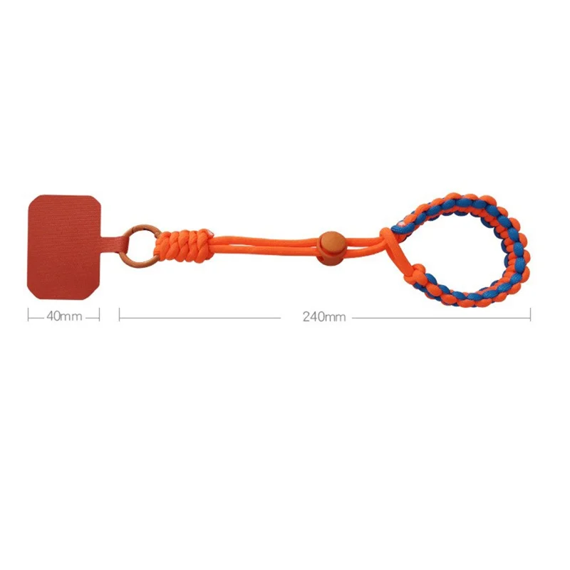 Phone Wrist Strap Adjustable Nylon Wrist Rope with Tether Tab, Toatl Length: 240mm - Brown+Coffee