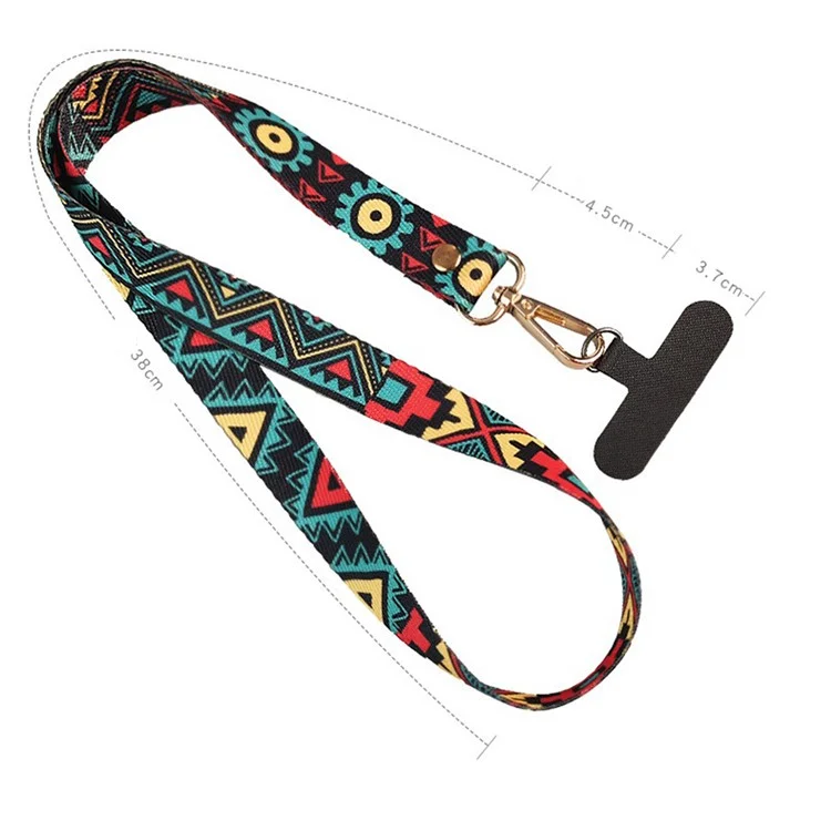 Téléphone Lanyard Style Ethnique Nylon Téléphone Neck Téléphone Charme Avec Tabor - Piste BG